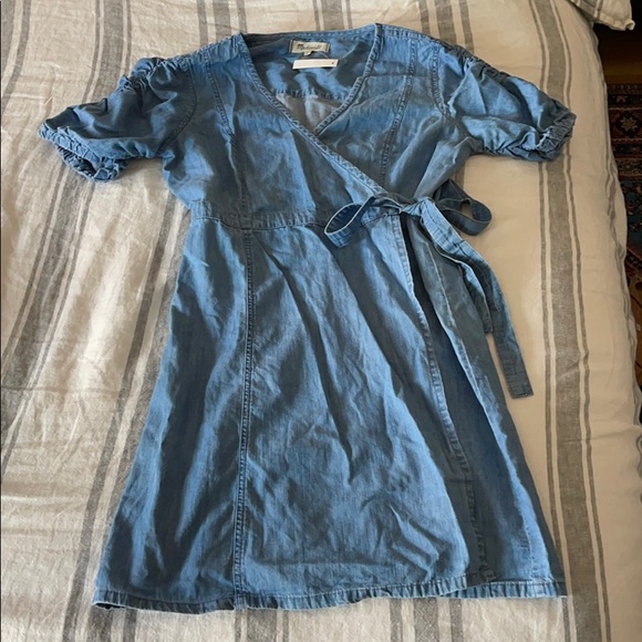 madewell denim wrap dress Madewell | Denim wrap dress